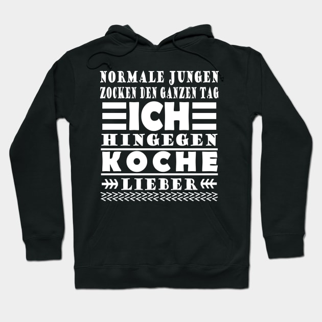 Kochen Koch Lecker Männer Chefkoch Spruch Hoodie by FindYourFavouriteDesign